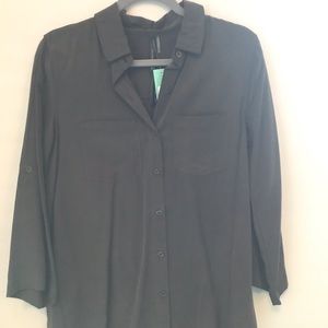 Button down silk Tunic